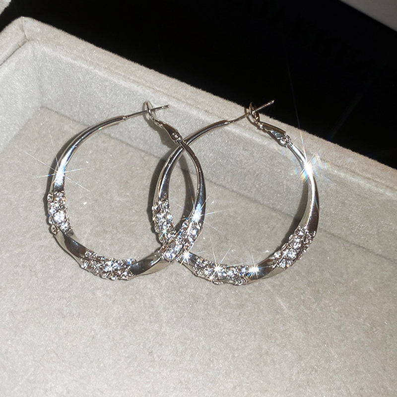 Zirkonia Elegance Cirkel Oorbellen