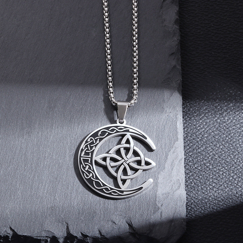 Keltische maan hanger ketting