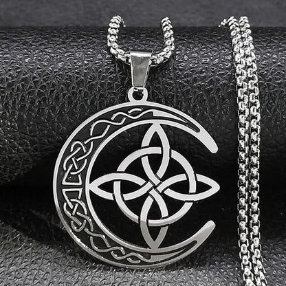 Keltische maan hanger ketting