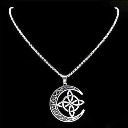 Keltische maan hanger ketting