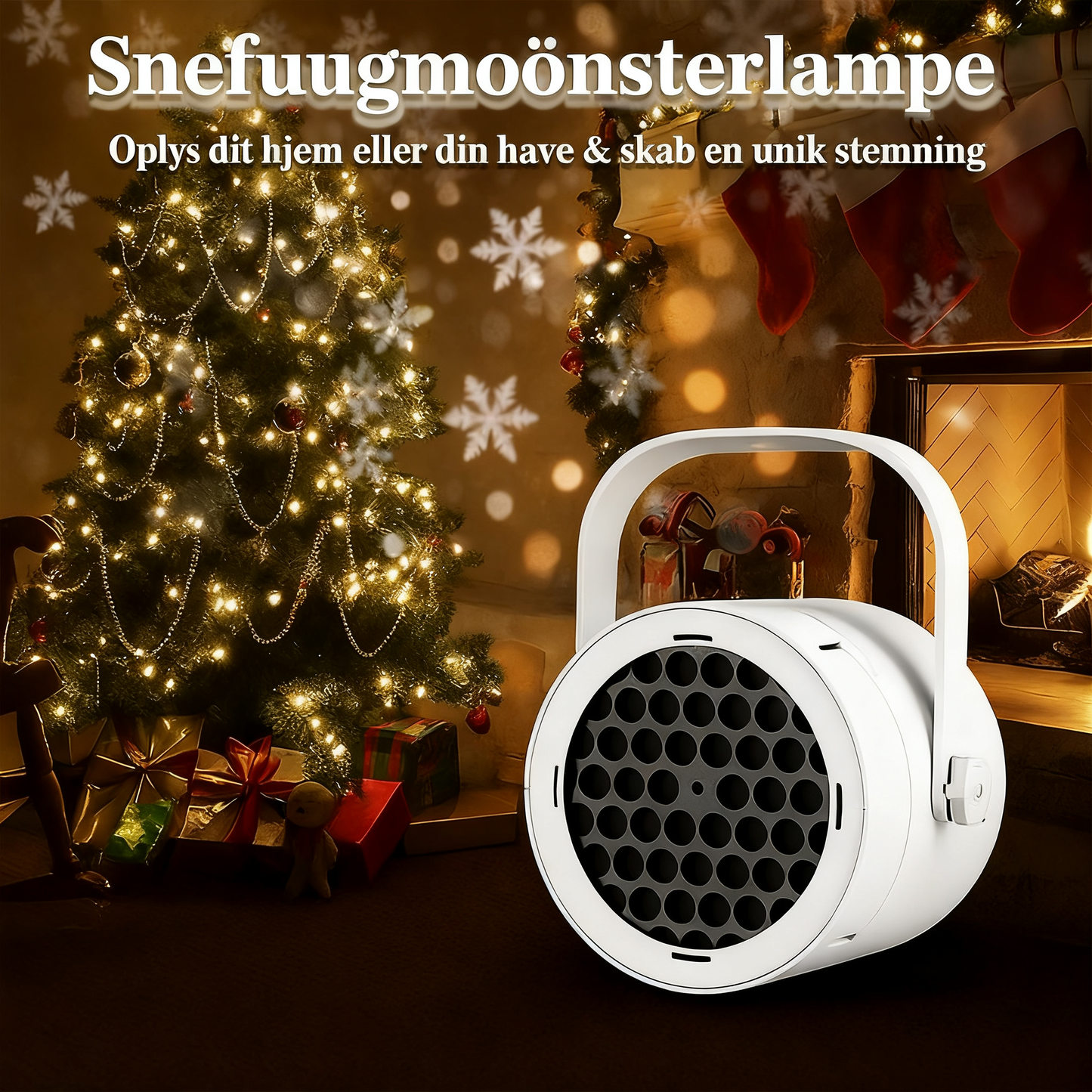 USB juleprojektorlys med 16 mønstre