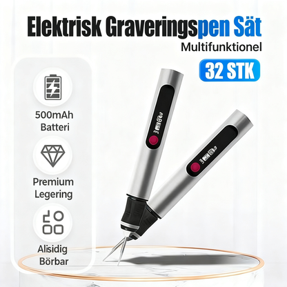 Elektrisk graveringspen-sæt, 32 dele