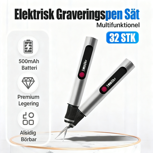 Elektrisk graveringspen-sæt, 32 dele