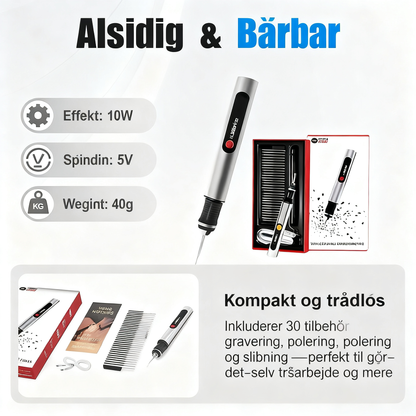 Elektrisk graveringspen-sæt, 32 dele