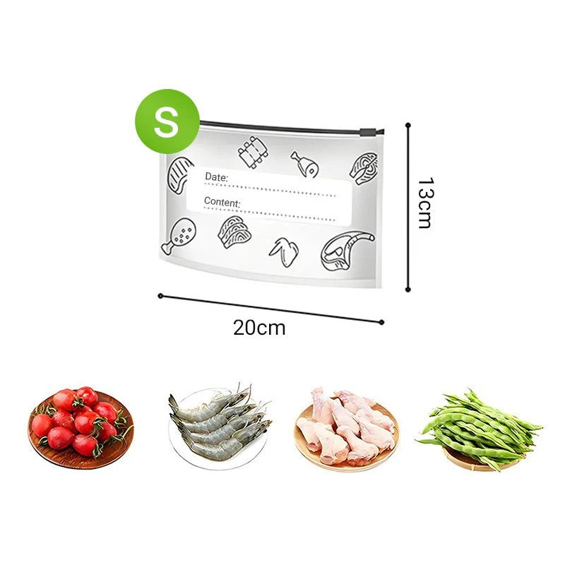 Herbruikbare aluminiumfolie vershoudzakken met kluissluiting（10 stuks per set）
