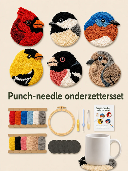 Creatieve DIY borduurset voor onderzetters